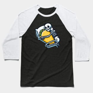 skeleton hug Taco Baseball T-Shirt